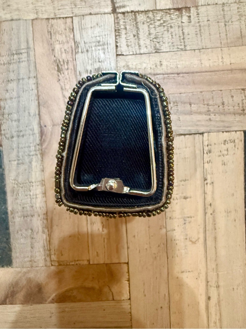 Y2K Vintage Hand Beaded Flower Lipstick Holder Micro Mini Purse Cottagecore Boho - Picture 4 of 4